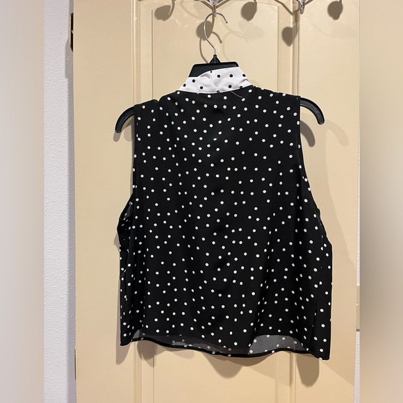 🖤🤍 SHEIN black and white polka dot blouse.  NWOT. Size large. 🖤🤍 - Picture 6 of 7